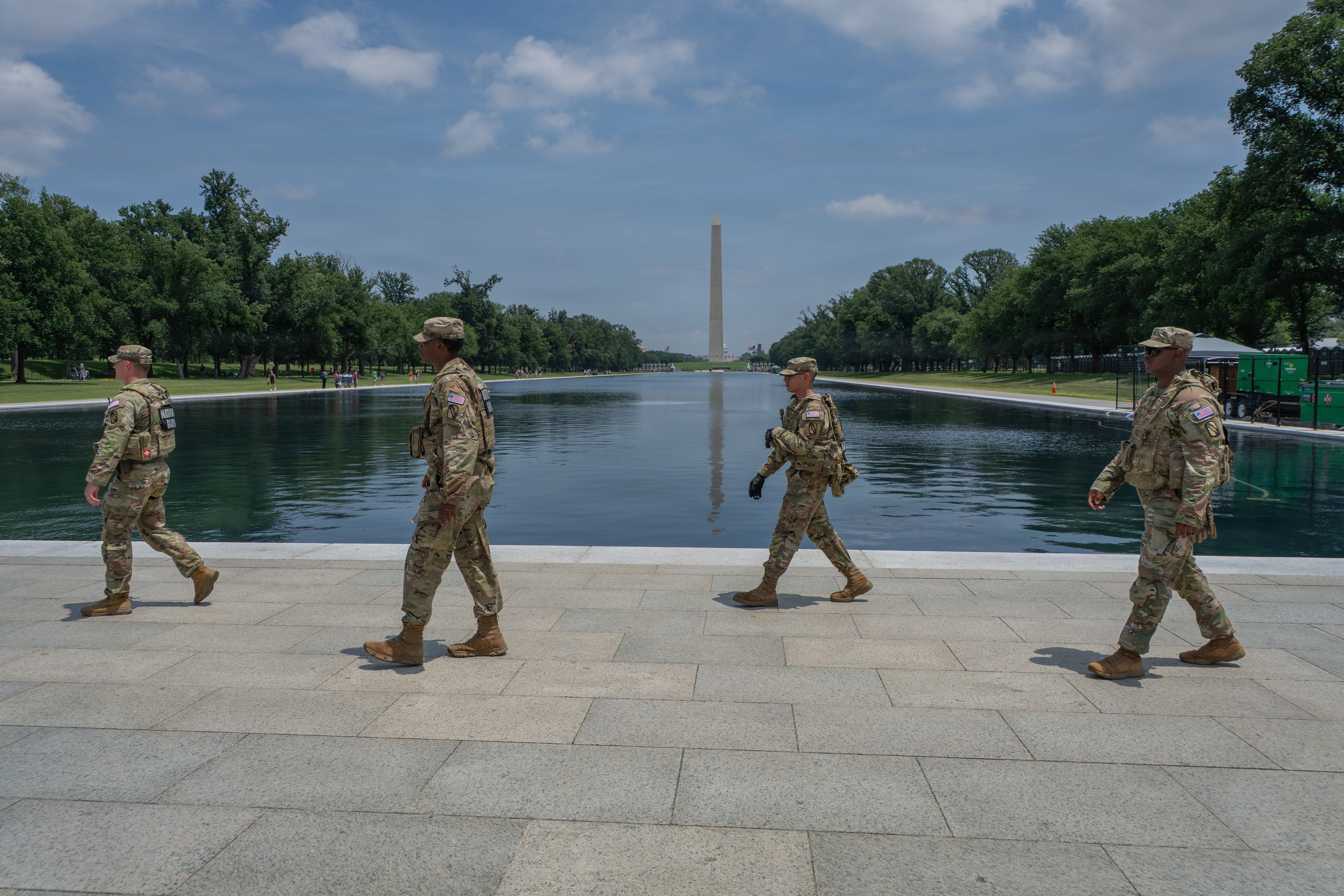 Donald Trump Caused the Reflecting Pool Mess and Is Arresting People for It